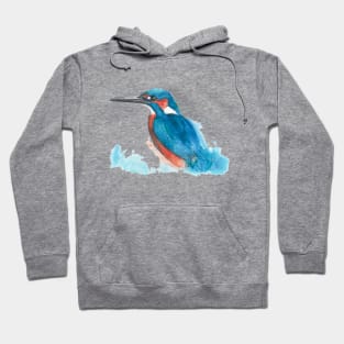 Kingfisher in Watercolour Hoodie